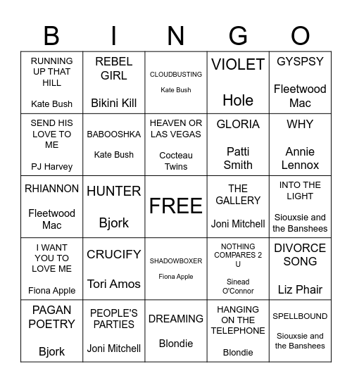 Pride March Aunt Bingo Card
