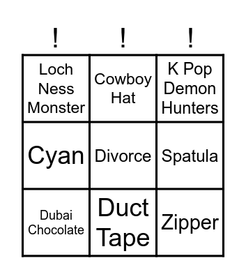 Lockout Infinite Craft Bingo Card