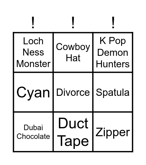 Lockout Infinite Craft Bingo Card