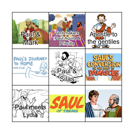 Apostle Paul Bingo Card