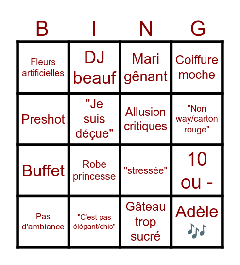 Isabelle Bingo Card