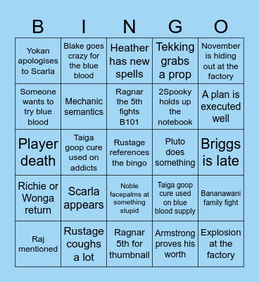 one piece d&d marines episode 71 Bingo Card