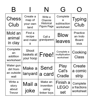 Ari's Summer Bingo! Bingo Card