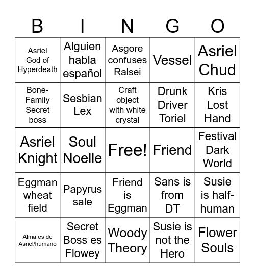 El Delta Bingo Card