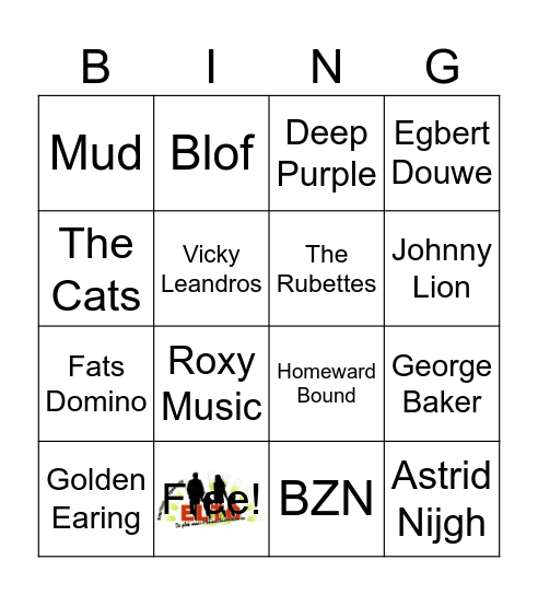 Muziek Bingo B.C. ELTO Bingo Card