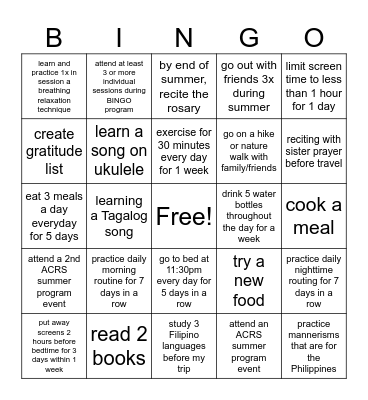 Bingo 2026 Bingo Card