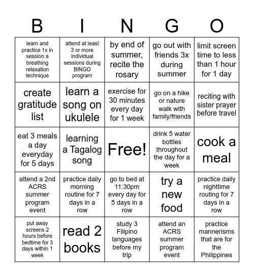 Bingo 2026 Bingo Card