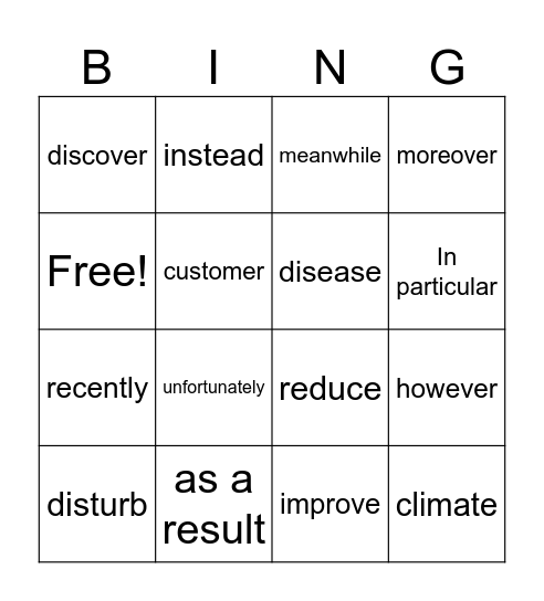 yuzuki chan eiken Bingo Card