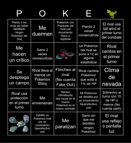PokeBingo CHAMPIONS Bingo Card