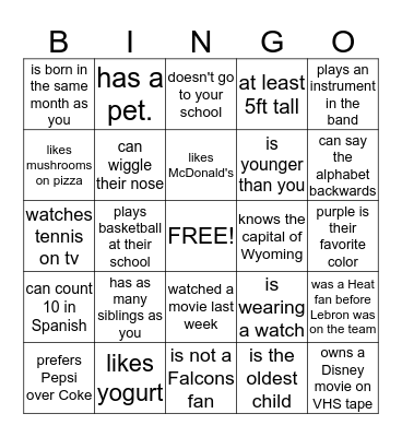 Greenhouse Bingo Card