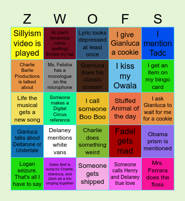 Last day of school bingo Card