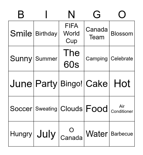 Coleopy Park Bingo Card