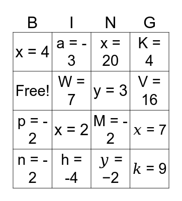 Bingo Time! Bingo Card