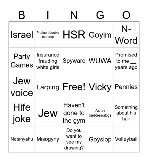licong Bingo Card