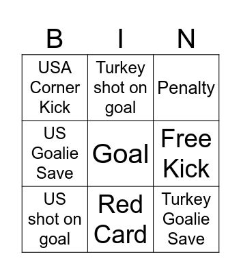 WCC World Cup 2026 Bingo Card