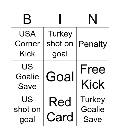 WCC World Cup 2026 Bingo Card