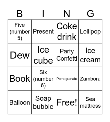 הבינגו של יובל Bingo Card