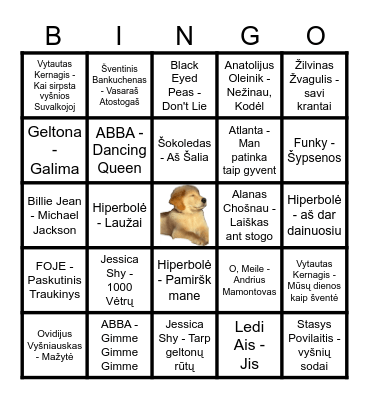 Camping Bingo Card