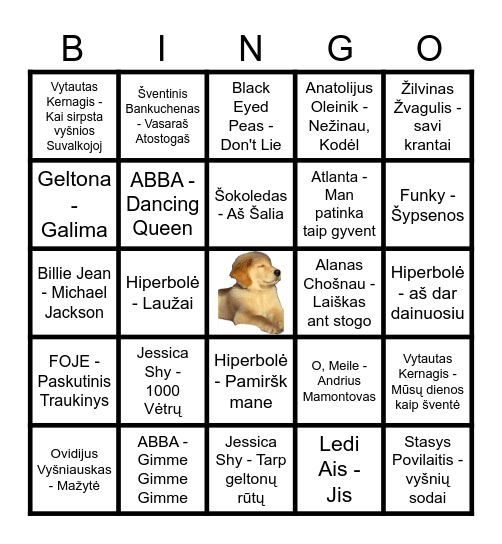 Camping Bingo Card