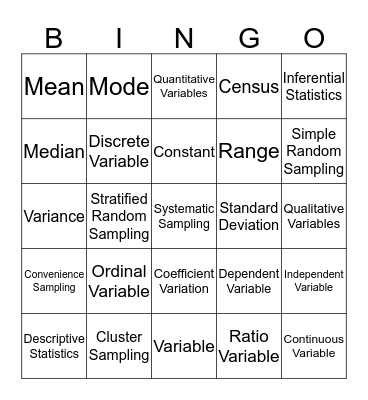 Health Science 349 Bingo Card