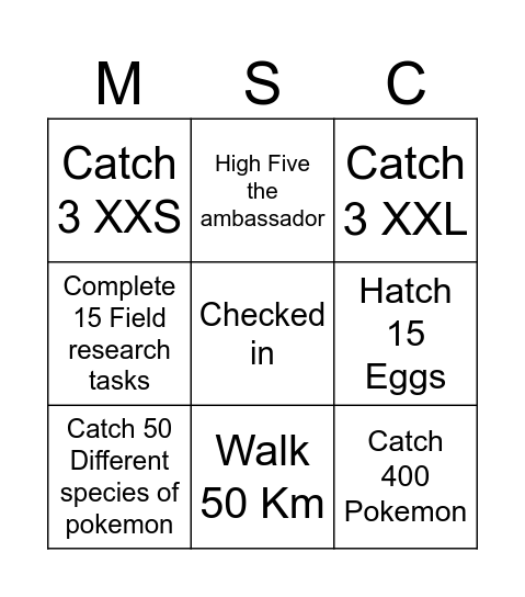 Party Bingo Card