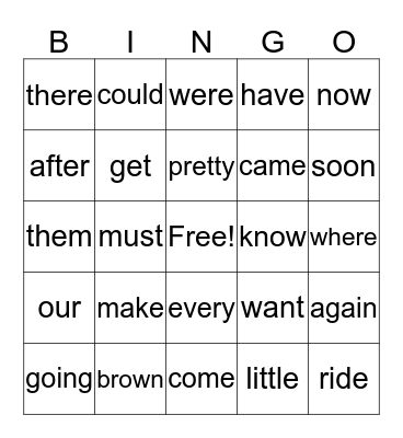 Valentine's Review Bingo Card