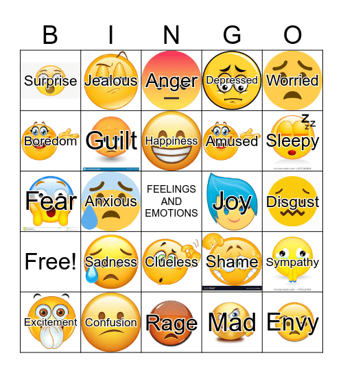 Social Emotional Bingo Card