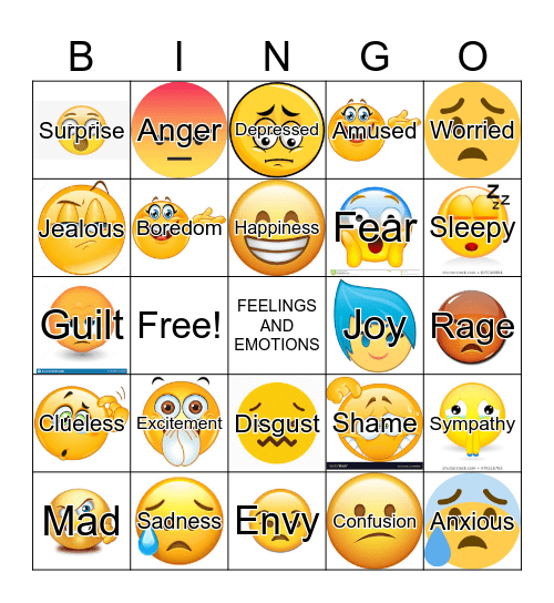Social Emotional Bingo Card