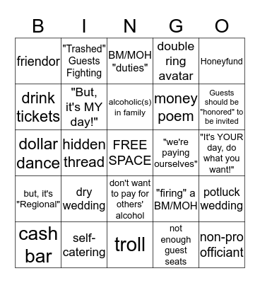 WW Bingo Card