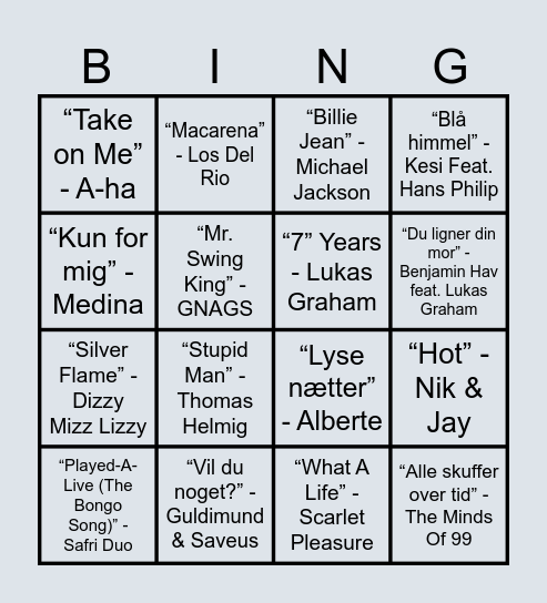 Magleby Open Air Bingo Card