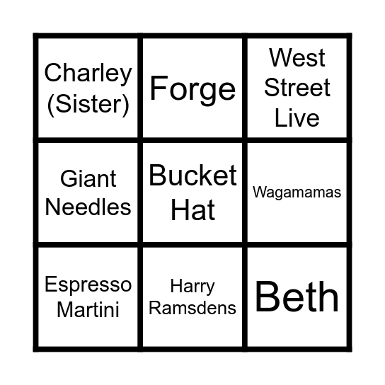 Speech Bingo! Bingo Card