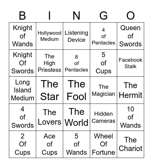 Free Soul Guidance Readings Bingo Card