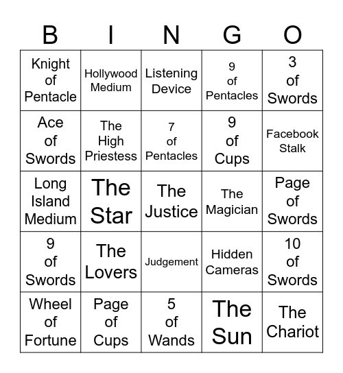 Free Soul Guidance Readings Bingo Card