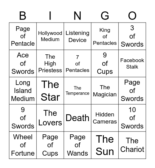 Free Soul Guidance Bingo Card