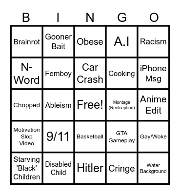 IG Reels Bingo Card
