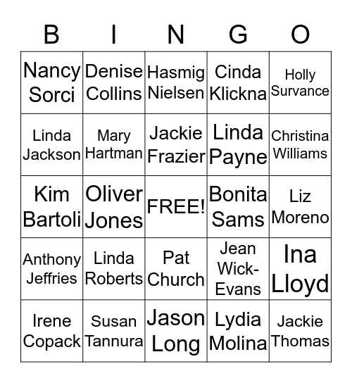 Retreat BINGO Card