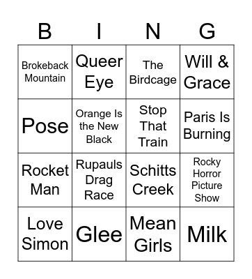 Pride Bingo Card