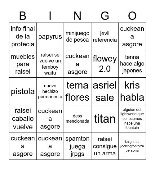 deltapollas Bingo Card