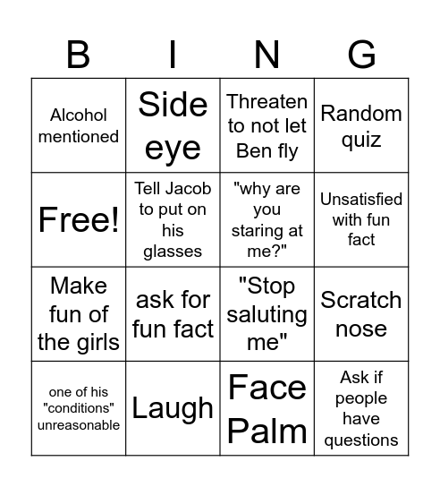Emil bingo Card