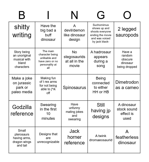 Prehistoria BINGO CARD Bingo Card