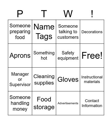 Honey Baked Ham Bingo Card