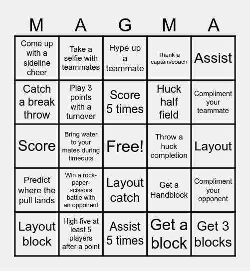 Terminus Bingo Card