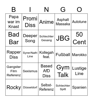 Farid Album Bingo Card