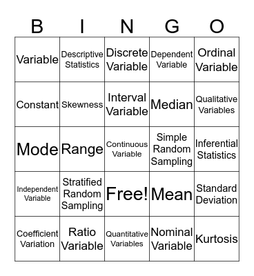 Health Science  Bingo Card