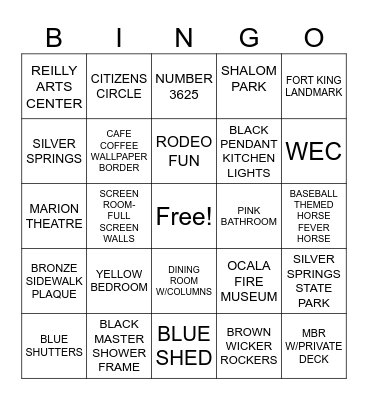 SELFIE BINGO Card