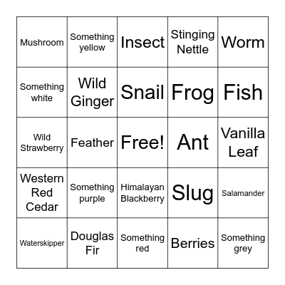 Stream Bingo Card