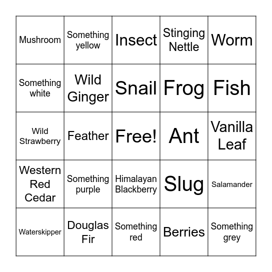 Stream Bingo Card