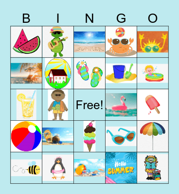 Summer Images Bingo Card
