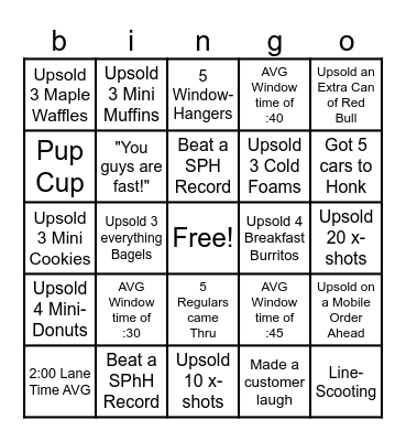 scootie's bingo Card