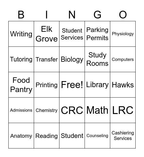 EGC Bingo Card